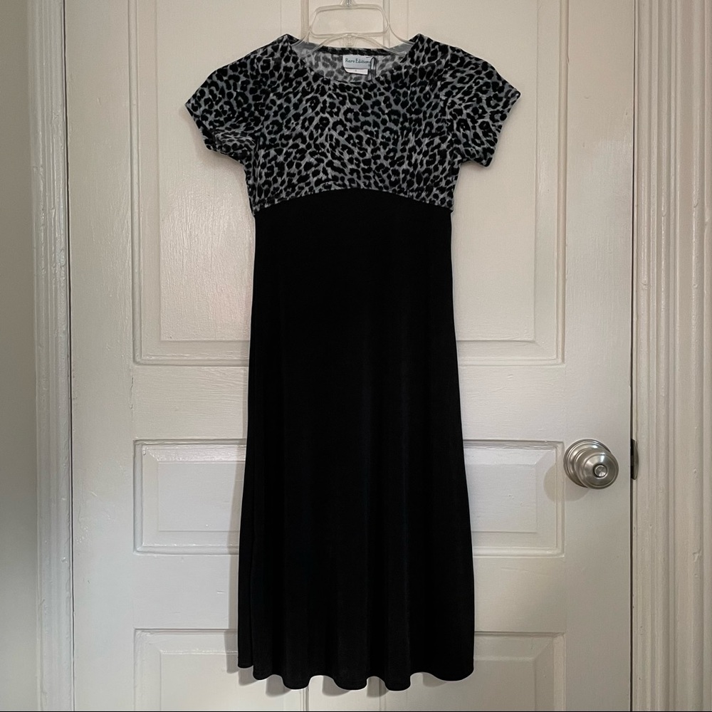 vintage 80s/90s rare editions leopard print dress